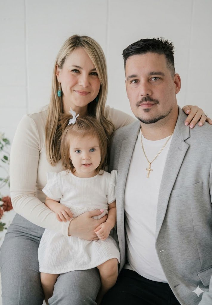 Roman Soler with his family, Burlington 2026